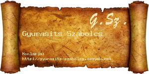 Gyurasits Szabolcs névjegykártya